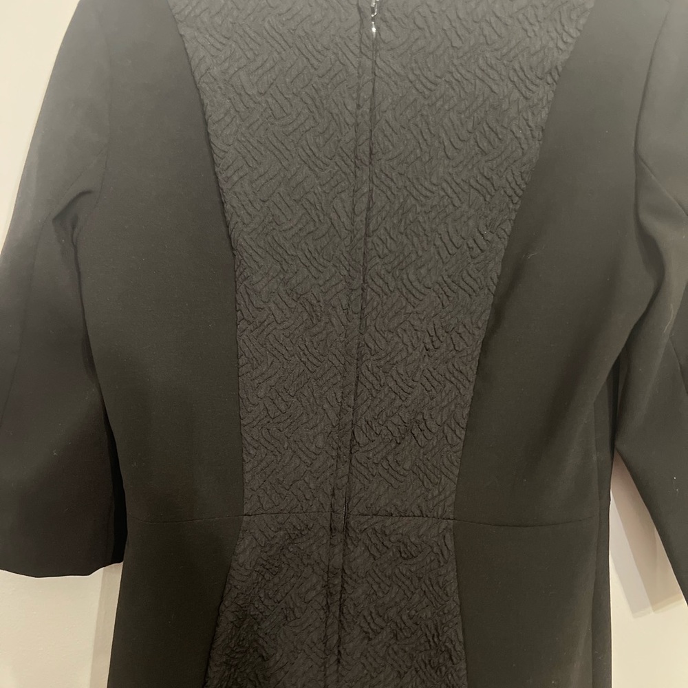 H&M Little Black Dress 3/4 Sleeve Slimming Detail Size 8 - Picture 4 of 6